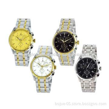 38-26mm Stainless Steel Couple Watches with Six Stitches